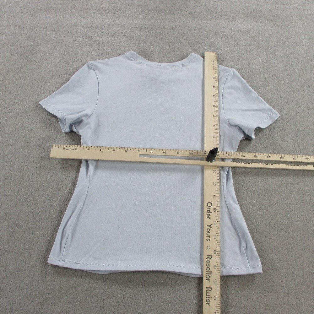 SKIMS Cotton Jersey T Shirt Womens Small Zen Blue Short Sleeve Crewneck Casual - Picture 6 of 9